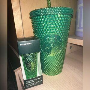 Starbucks studded tumbler and keychain